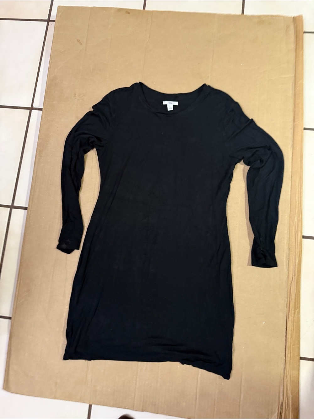 Bar III Black Long-Sleeve Knit Dress
